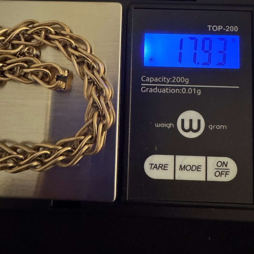 12K Gold Filled Fancy Link Bracelet - Picture 3 of 6